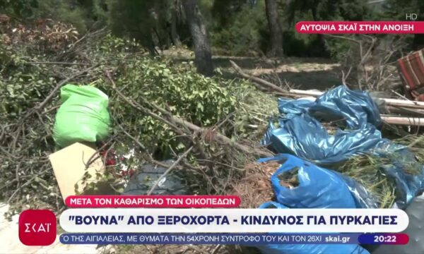 Αυτοψία ΣΚΑΪ στην Άνοιξη: “Βουνά” από ξερόχορτα – Κίνδυνος για πυρκαγιές