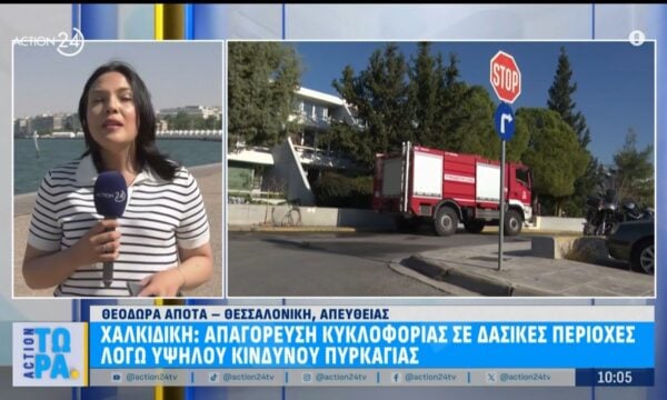 Χαλκιδική: Απαγόρευση κυκλοφορίας σε δασικές περιοχές λόγω υψηλού κινδύνου πυρκαγιάς
