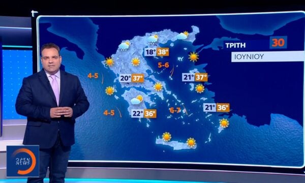 Δελτίο καιρού 29/06/2026