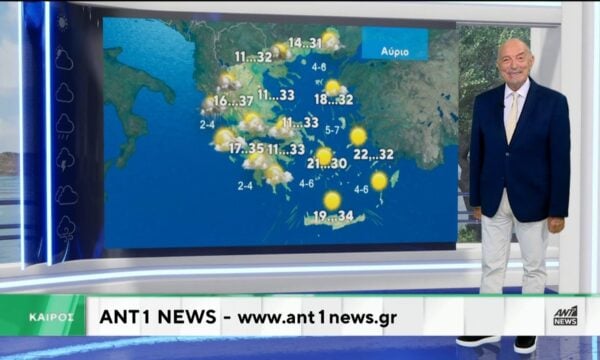 Δελτίο καιρού στις 13:15 – 19-06-2026