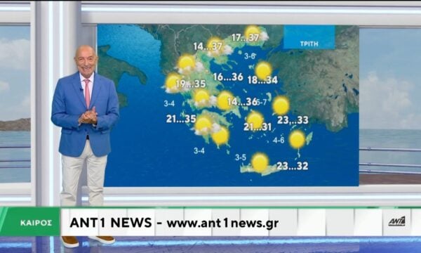 Δελτίο καιρού στις 20:00 – 28-06-2026