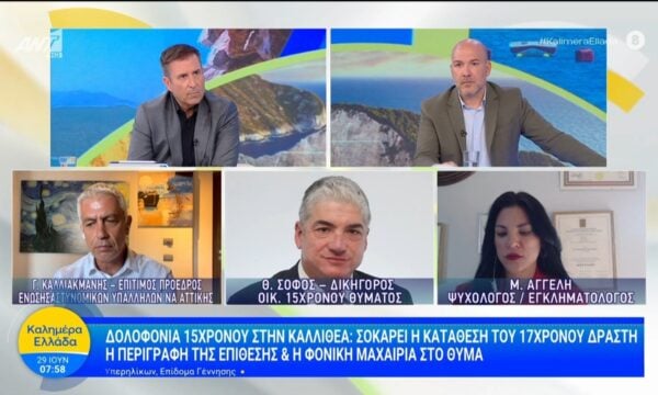 Δολοφονία 15χρονου στην Καλλιθέα: Σοκάρει η κατάθεση του 17χρονου δράστη – Καλημέρα Ελλάδα – 29/06/2026