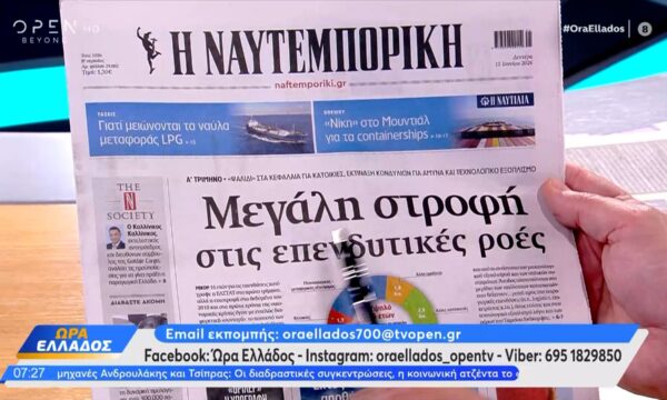 Εφημερίδες 15/06/2026: Τα πρωτοσέλιδα