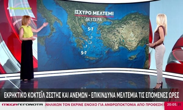 Εκρηκτικό κοκτέιλ ζέστης και ανέμων – Επικίνδυνα μελτέμια τις επόμενες ώρες