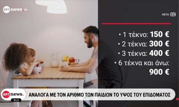 Έκτακτο επίδομα τέκνου – Θα καταβληθεί αυτόματα, με βάση τα εισοδήματα της φορολογικής δήλωσης