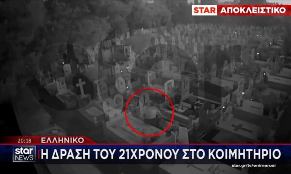 Ελληνικό: 21χρονος έκλεβε καντήλια από το κοιμητήριο