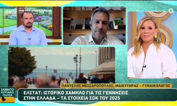 ΕΛΣΤΑΤ: Ιστορικό χαμηλό για τις γεννήσεις στην Ελλάδα – Τα στοιχεία σοκ του 2025 – Σαββατοκύριακο Παρεά – 21/06/2026