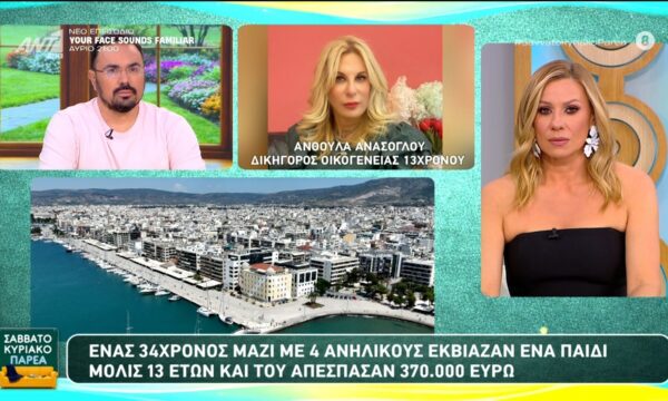 Ένας 34χρονος μαζί με 4 ανήλικους εκβίαζαν ένα παιδί μόλις 13 ετών – Σαββατοκύριακο Παρέα – 20/06/2026