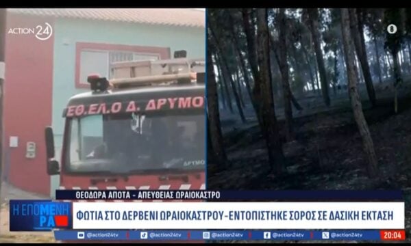 Φωτιά στο Δερβένι: Ένας νεκρός – Δεν κάηκαν σπίτια