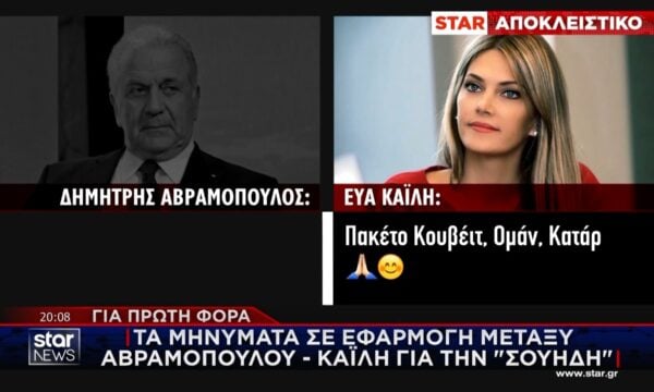 Για πρώτη φορά: Τα μηνύματα Αβραμόπουλου – Καϊλή μέσω εφαρμογής για τη «Σουηδή»!