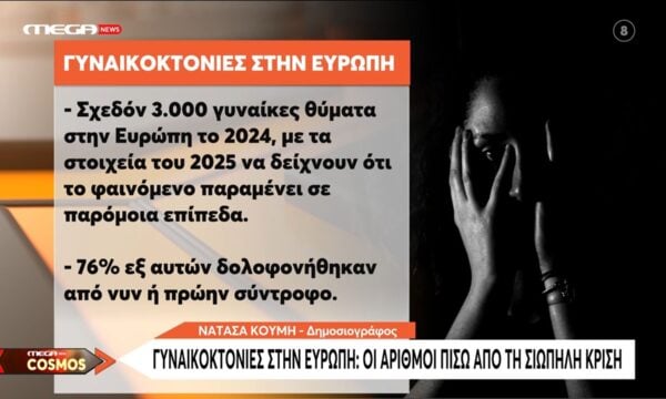 Γυναικοκτονίες: Όταν η έμφυλη βία καταλήγει σε φόνο – Τι λένε οι αριθμοί στην Ευρώπη και τον κόσμο