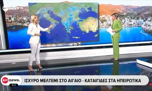 Ισχυρό μελτέμι στο Αιγαίο – Καταιγίδες στα Ηπειρωτικά
