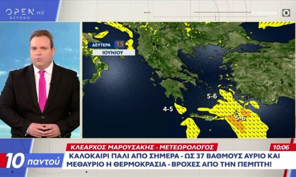 Καλοκαίρι από σήμερα, έως και 37 βαθμούς αύριο και μαθαύριο
