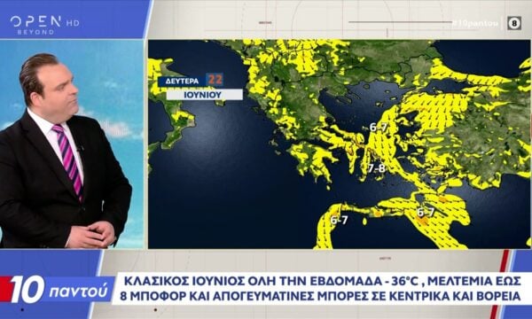 Κλασικός Ιούνιος όλη την εβδομάδα με 36 βαθμούς – Μελτέμια έως 8 μποφορ