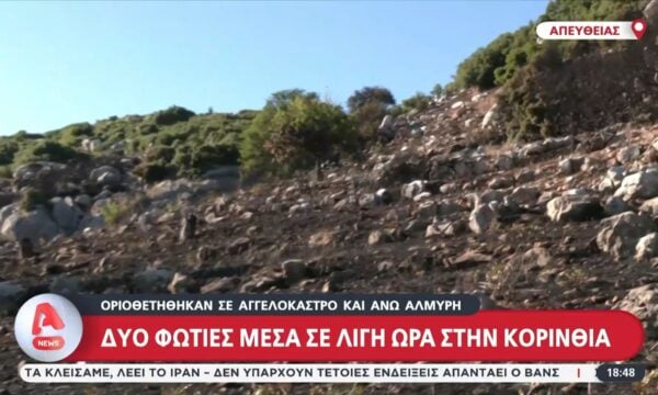 Κορινθία: Υπό έλεγχο οι πυρκαγιές στις αγροτοδασικές περιοχές