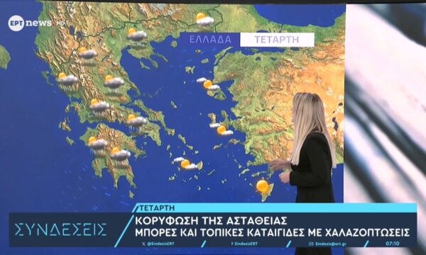 Κορύφωση της αστάθειας του καιρού σήμερα με νεφώσεις και μελτέμια – Η πρόγνωση από την Όλγα Παπαβγούλη