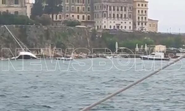Ξαφνικό μπουρίνι στην Κέρκυρα έριξε ιστιοφόρο στα βράχια – Δείτε εικόνες