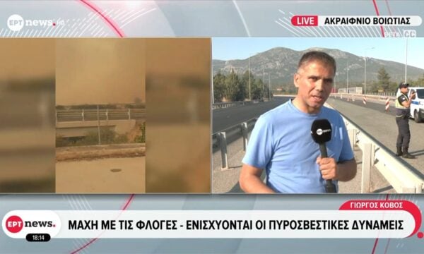 Μάχη με τις φλόγες στο Ακραιφνίο Βοιωτίας – Ενισχύονται οι πυροσβεστικές δυνάμεις