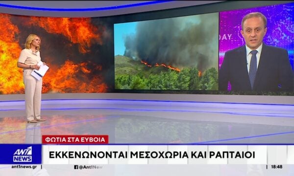 Μεγάλη πυρκαγιά στη Νότια Εύβοια