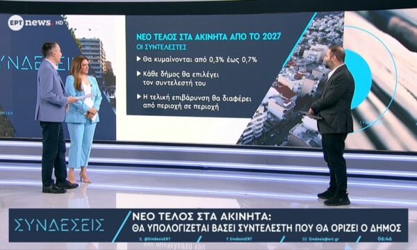 Νέο τέλος στα ακίνητα: Θα υπολογίζεται βάσει συντελεστή που θα ορίζει ο δήμος