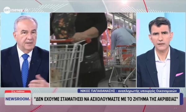 Ο αναπληρωτής υπουργός Οικονομικών Νίκος Παπαθανάσης στο ΕΡΤnews