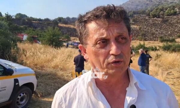 Ο Αντιπεριφερειάρχης Βοιωτίας Γιώργος Ντασιώτης και ο Δήμαρχος Λεβαδέων Δημήτρης Καραμάνης για τη φωτιά στο Ανθοχώρι Βοιωτίας