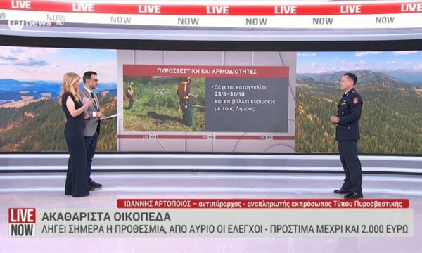 Ο αντιπύραρχος – αναπληρωτής εκπρόσωπος Τύπου Πυροσβεστικής Ιωάννης Αρτοποιοός στο ΕΡΤnews