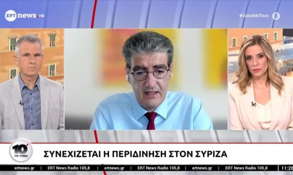 Ο Χρήστος Γιαννούλης, κοινοβουλευτικός εκπρ. ΣΥΡΙΖΑ, στο ”10′ με Τόνο”