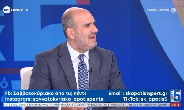 Ο νέος Υφυπουργός Οικονομικών, Δημήτρης Μαρκόπουλος στο «Σαββατοκύριακο από τις 5»