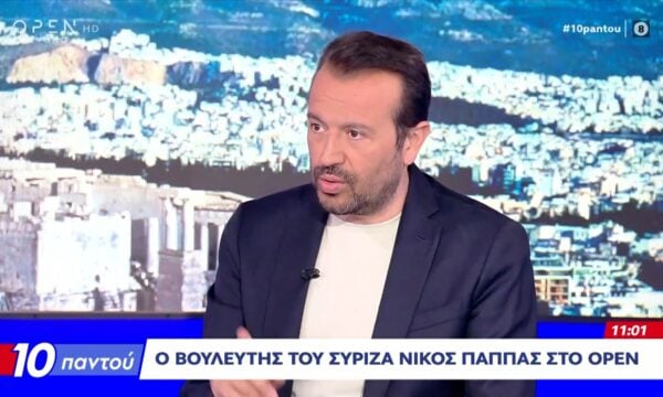 Ο Βουλεύτης του ΣΥΡΙΖΑ Νίκος Παππάς στο OPEN