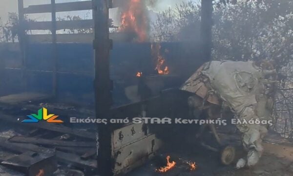 Οριοθετήθηκε η μεγάλη φωτιά στην Πέτρα Αλιάρτου