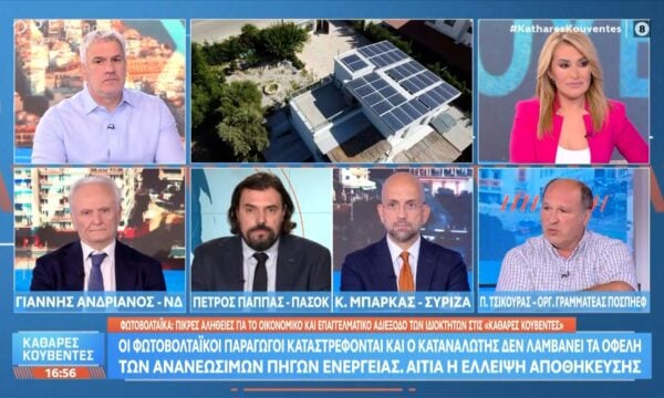 Πολιτική αντιπαράθεση Ανδριανού, Παππά και Μπάρκα για τα φωτοβολταϊκά