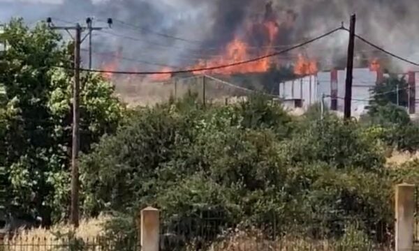 Πυρκαγιά στο Δερβένι Θεσσαλονίκης