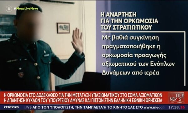 Σάλος με στρατιωτικό που ορκίστηκε στο Δωδεκάθεο κατά την τελετή προαγωγής του