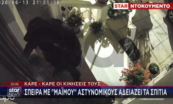 Σπείρα με «μαϊμού» αστυνομικούς αδειάζει τα σπίτια – Καρέ-καρέ οι κινήσεις τους