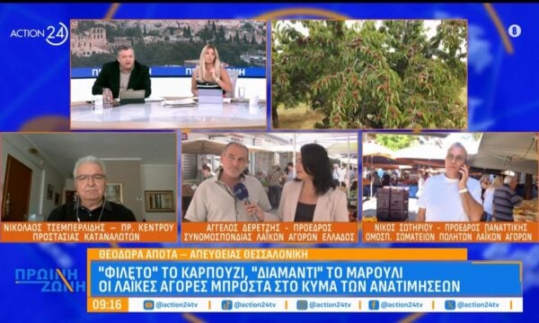 Στα ύψη οι τιμές φρούτων και λαχανικών: Οι λαϊκές αγορές μπροστά στο κύμα των ανατιμήσεων
