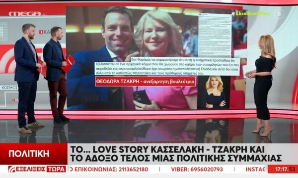 Το … Love Story Κασσελάκη – Τζάκρη και το άδοξο τέλος μιας πολιτικής συμμαχίας