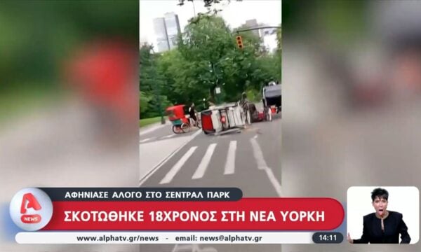 Τραγωδία στο Σέντραλ Παρκ: Νεκρός 18χρονος ενώ έκανε βόλτα με άμαξα