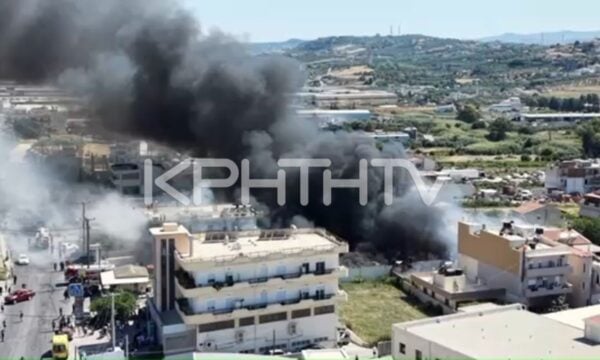 Βίντεο από τη μεγάλη φωτιά στο Ηράκλειο