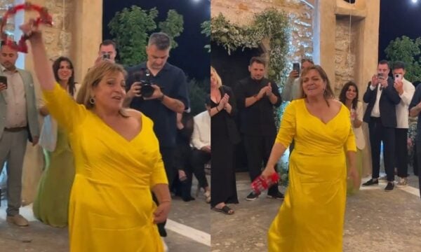 Βίκυ Σταυροπούλου: Ο ξέφρενος χορός αλά «Είσαι το Ταίρι μου» στον γάμο της Δανάης Μπάρκα (Βίντεο)