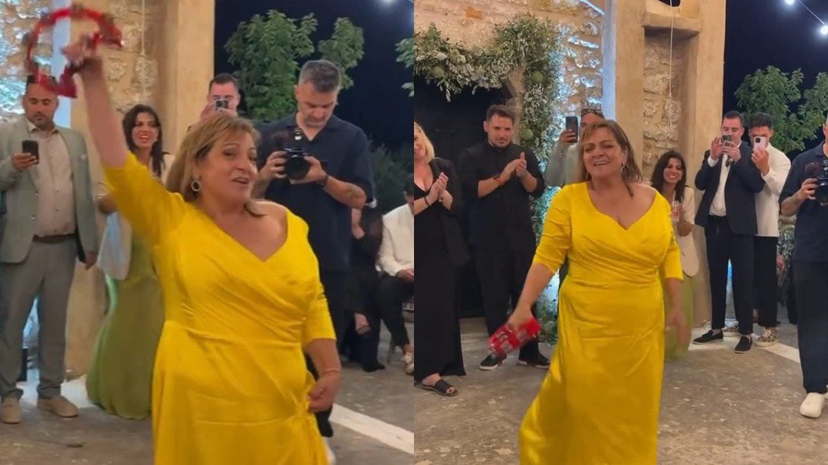 Βίκυ Σταυροπούλου: Ο ξέφρενος χορός αλά «Είσαι το Ταίρι μου» στον γάμο της Δανάης Μπάρκα (Βίντεο)