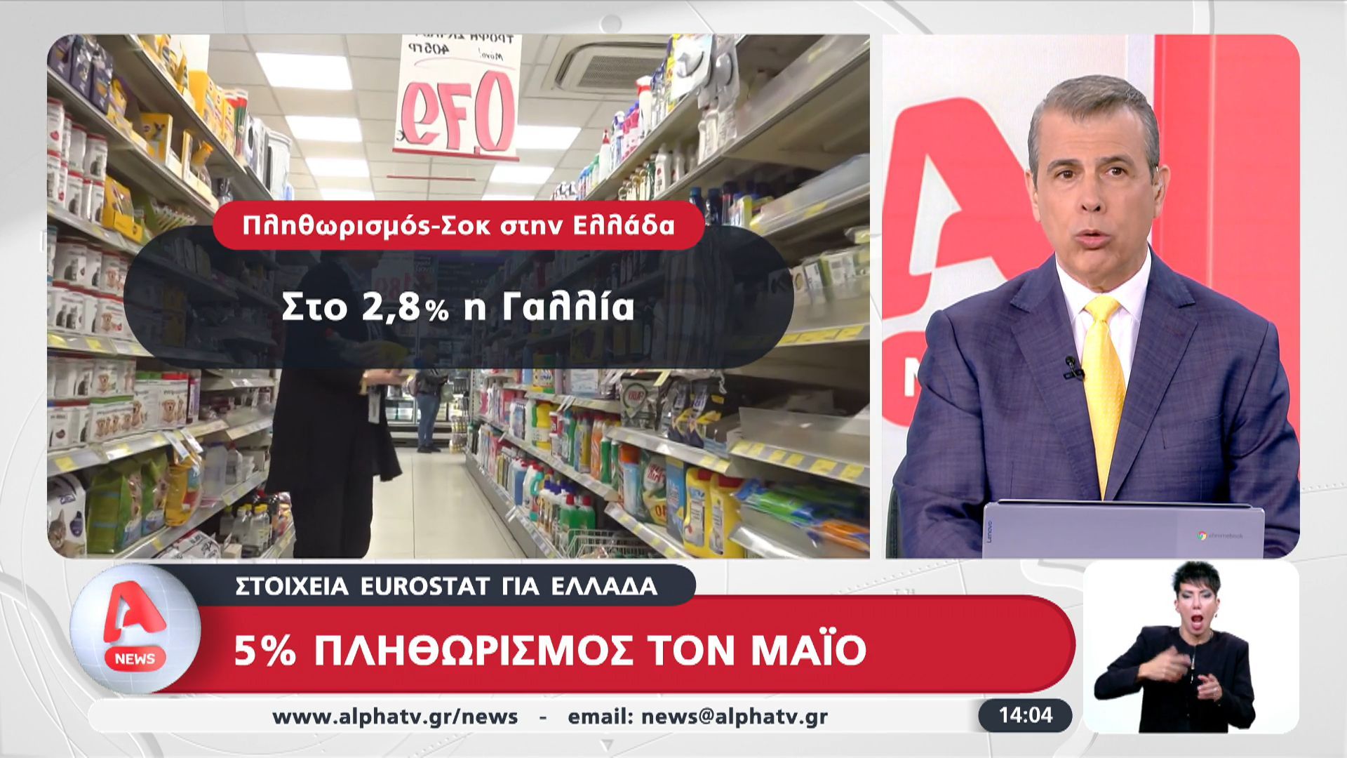 Στοιχεία Eurostat για Ελλάδα | 5% πληθωρισμός τον Μάιο