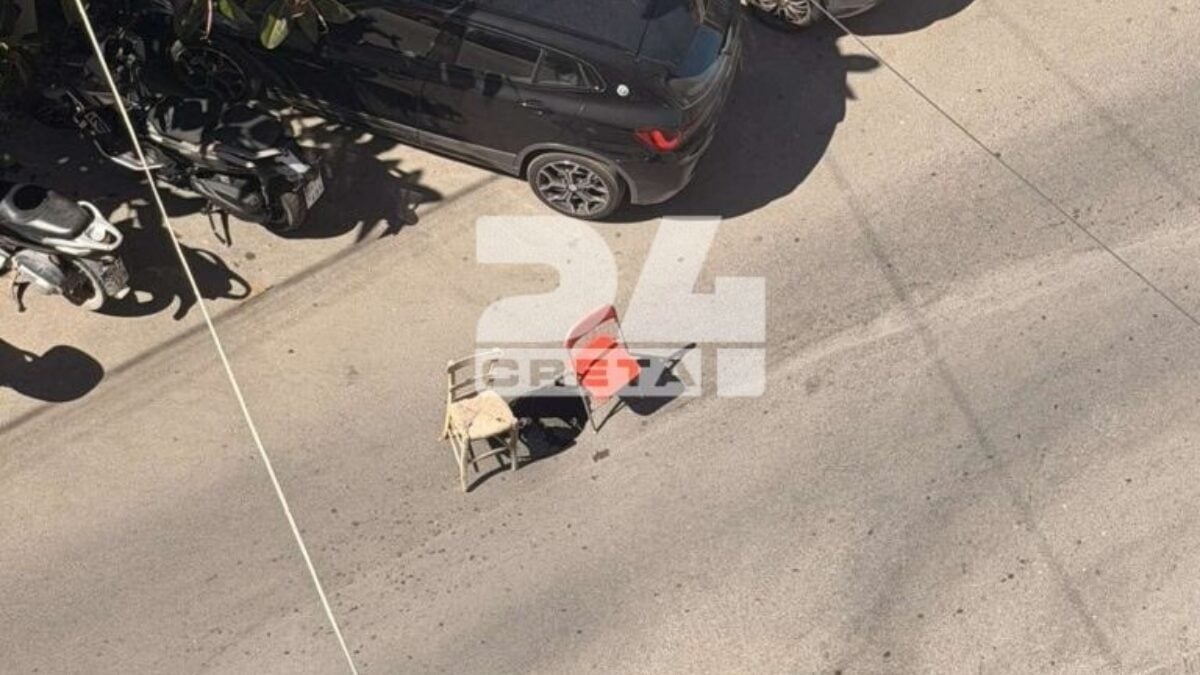 Ηράκλειο: Δύο καρέκλες ως σήμανση για επικίνδυνη λακκούβα στη μέση του δρόμου – βίντεο 3 Ηράκλειο: Δύο καρέκλες ως σήμανση για επικίνδυνη λακκούβα στη μέση του δρόμου – βίντεο