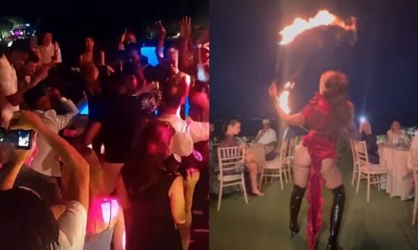 Γάμος Αντετοκούνμπο: Ο τρελός χορός του Θανάση, οι χορεύτριες με τις φωτιές και η εντυπωσιακή εμφάνιση της μητέρας του – Βίντεο από το γαμήλιο πάρτι