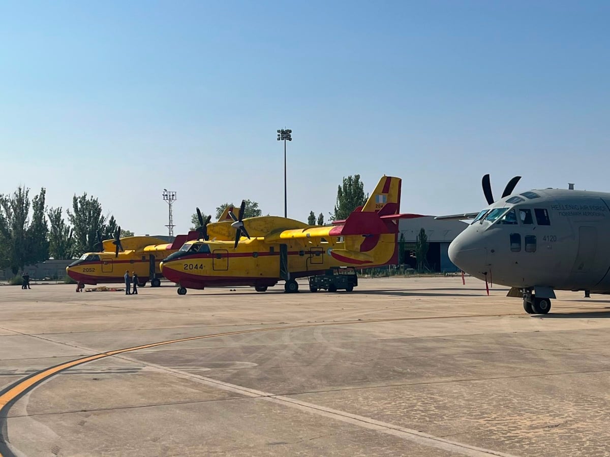 Δύο ελληνικά Canadair στην επιχείρηση κατά των πυρκαγιών στην Ισπανία: Βίντεο από την επιχείρηση των αεροσκαφών 9 Canadair