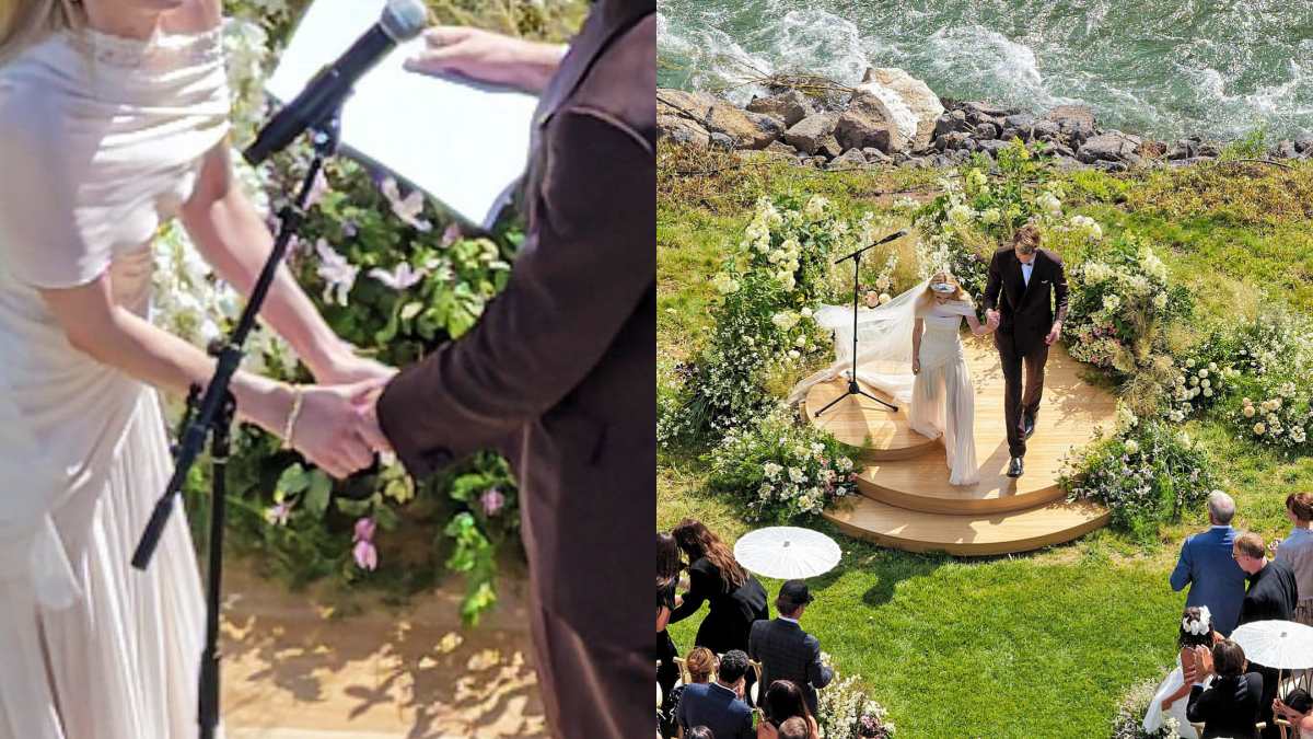 Αγαπημένο ζευγάρι της showbiz παντρεύτηκε δίπλα στη θάλασσα – Το νυφικό τράβηξε τα βλέμματα (Παπαρατσικές φωτογραφίες)