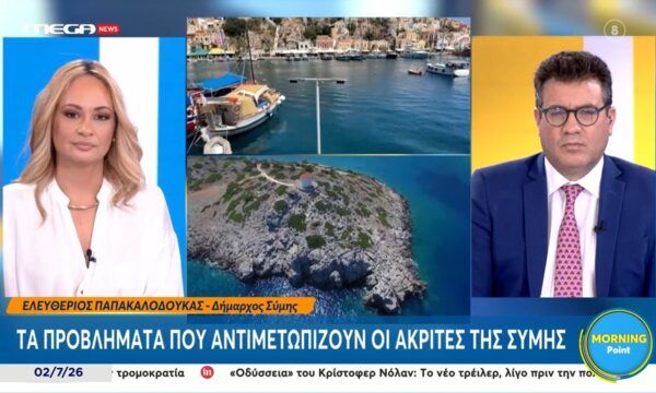 Ο Δήμαρχος Σύμης, Ελευθέριος Παπακαλοδούκας στο «Morning Point»