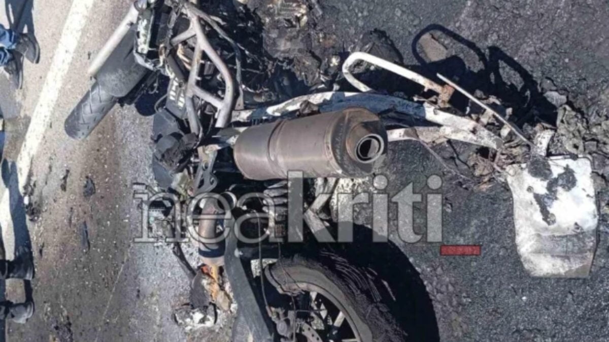 Ηράκλειο: Νεκρός ο 55χρονος μοτοσικλετιστής που τυλίχτηκε στις φλόγες 2 Ηράκλειο: Νεκρός ο 55χρονος μοτοσικλετιστής που τυλίχτηκε στις φλόγες