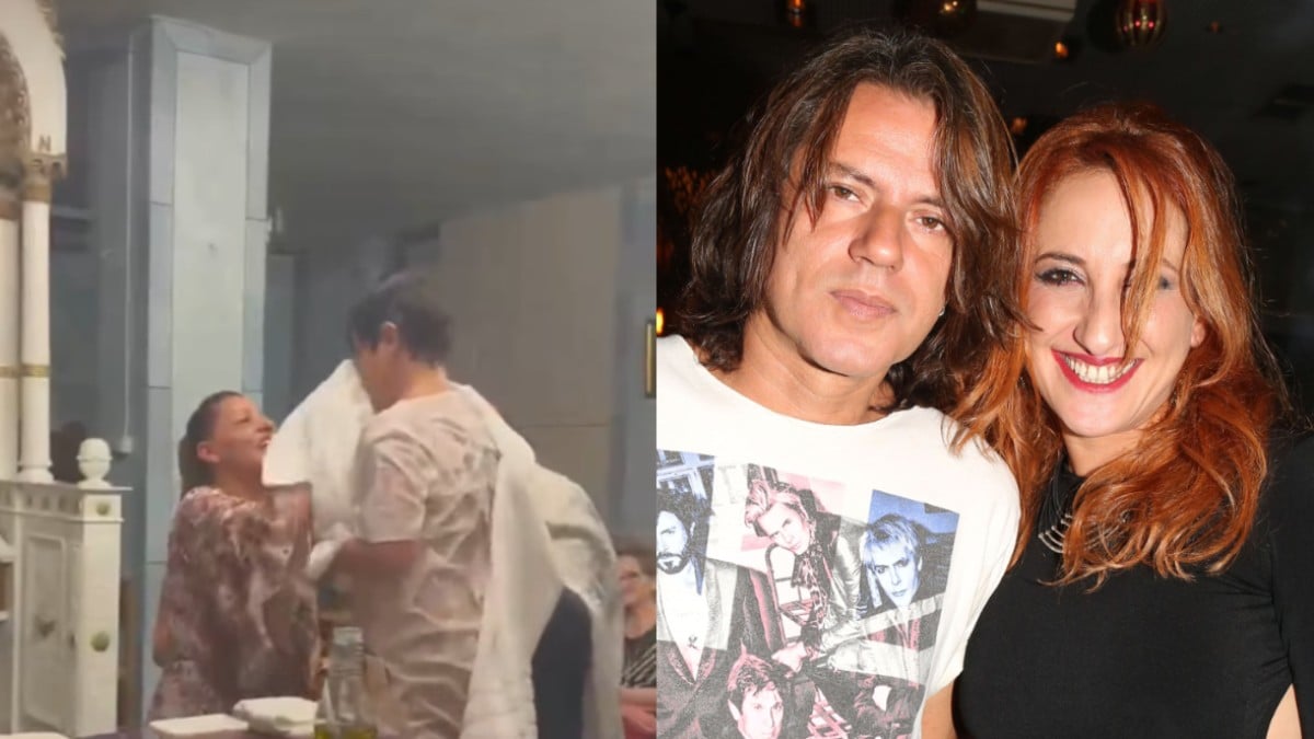 Δημήτρης Κοργιαλάς – Φωτεινή Ψυχίδου: Βάφτισαν τον 9χρονο γιο τους, βίντεο από την ώρα του μυστηρίου