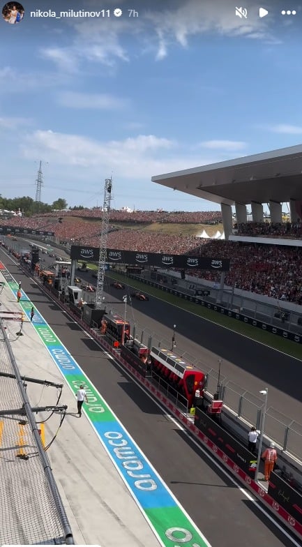 Νίκολα Μιλουτίνοφ στην Ουγγαρία για το GP της Formula 1